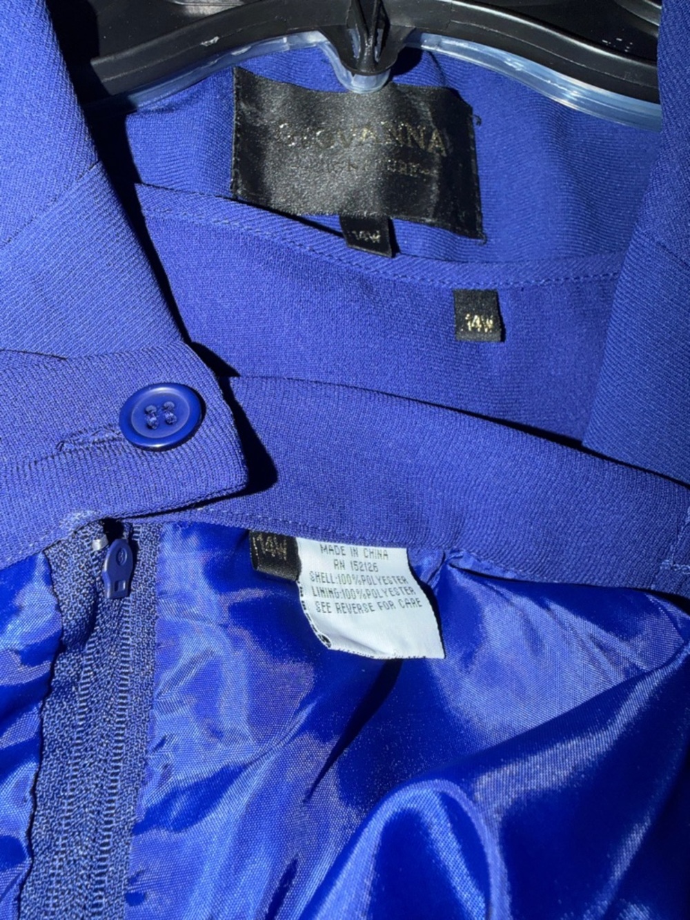 Giovanna Signature Cobalt Blue Three Piece Skirt Set. - Picture 6 of 6